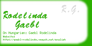 rodelinda gaebl business card